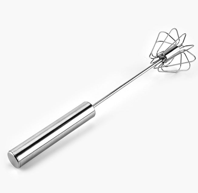 Pack Of 2 Stainless Steel Hand Pressure Rotating Semi-Automatic Mixer Coffee Milk Mixing Tools