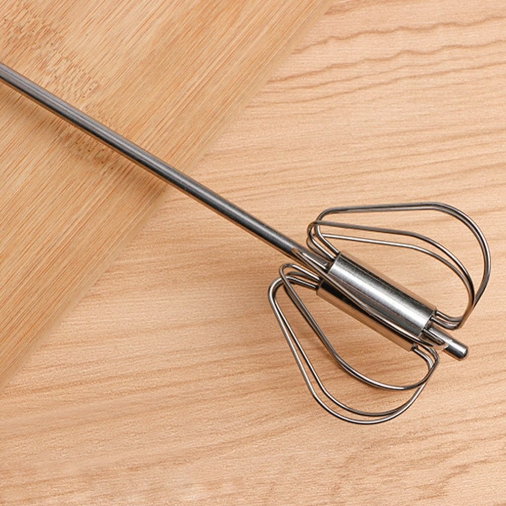 Pack Of 2 Stainless Steel Hand Pressure Rotating Semi-Automatic Mixer Coffee Milk Mixing Tools