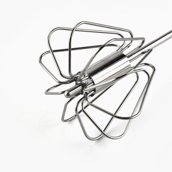 Pack Of 2 Stainless Steel Hand Pressure Rotating Semi-Automatic Mixer Coffee Milk Mixing Tools