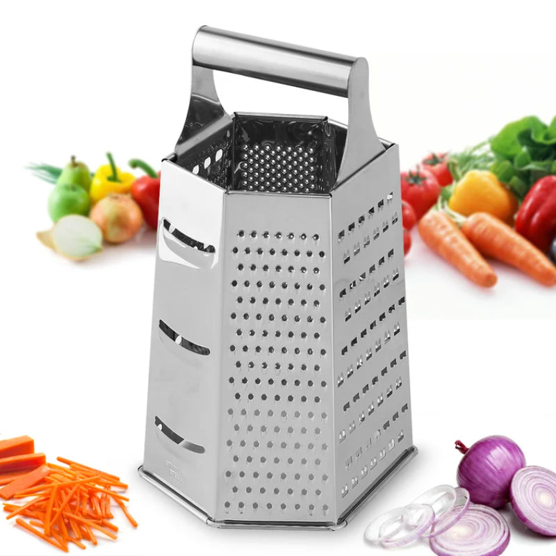 Eco-Friendly Multi-Purpose 6-Sided Stainless Steel Grater