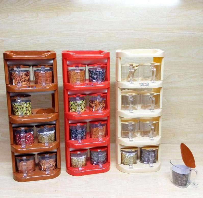 Pretty Neat 5 Tier New Vertical Style Spice Rack 8 PCs Set
