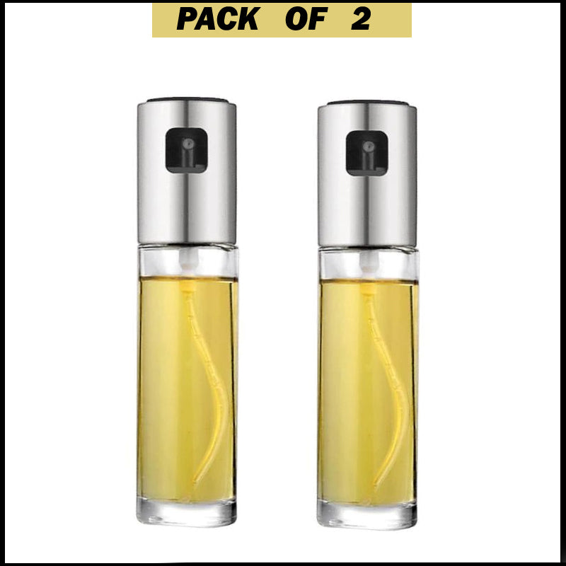 : Set of 2 pcs Kitchen Baking Oil Cook Spray Bottles - Vinegar Dispenser Cooking Tools with Oil Sprayer