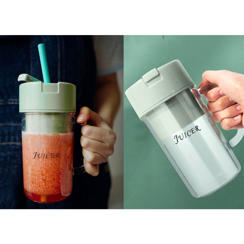2 In 1 mini portable usb rechargeable high quality 6 blades crusher juicer