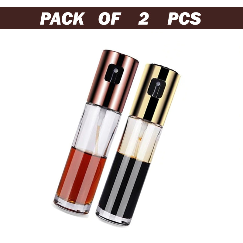 : Set of 2 pcs Kitchen Baking Oil Cook Spray Bottles - Vinegar Dispenser Cooking Tools with Oil Sprayer