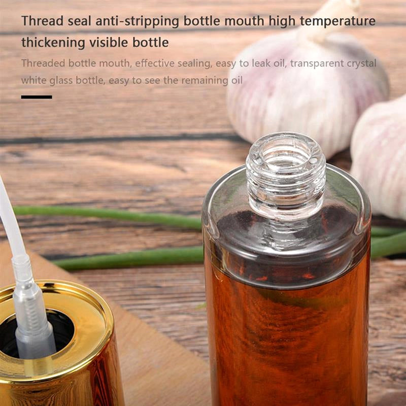 : Set of 2 pcs Kitchen Baking Oil Cook Spray Bottles - Vinegar Dispenser Cooking Tools with Oil Sprayer