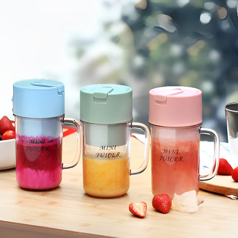 2 In 1 mini portable usb rechargeable high quality 6 blades crusher juicer
