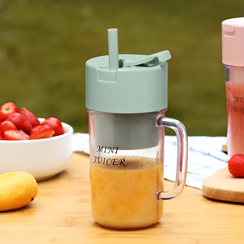 2 In 1 mini portable usb rechargeable high quality 6 blades crusher juicer