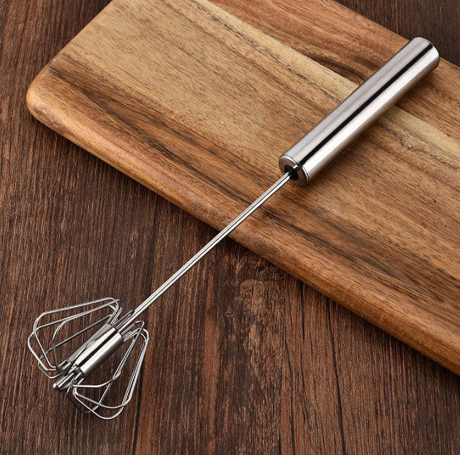 Pack Of 2 Stainless Steel Hand Pressure Rotating Semi-Automatic Mixer Coffee Milk Mixing Tools