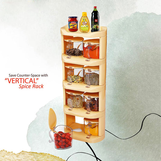 Pretty Neat 5 Tier New Vertical Style Spice Rack 8 PCs Set