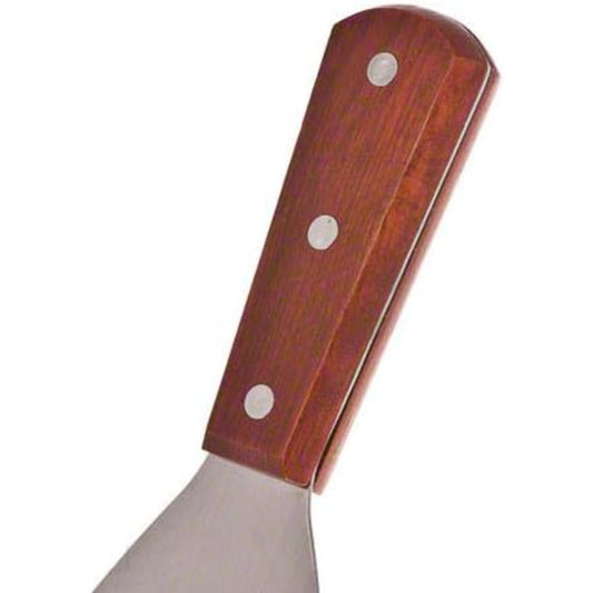 Multi-Purpose Wooden Handle Stainless-Steel Slant Edges Scraper
