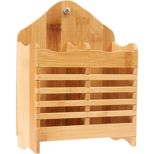 :  Kitchen Wooden Mini Spoon Holder And Bamboo Chopstick Basket