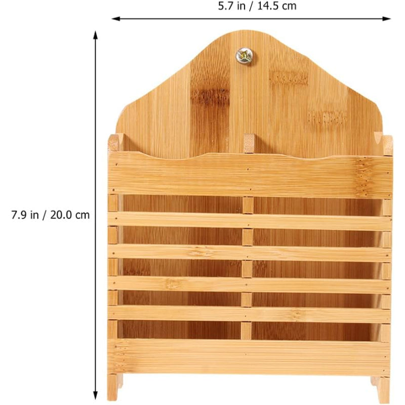 :  Kitchen Wooden Mini Spoon Holder And Bamboo Chopstick Basket