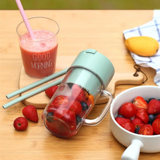 2 In 1 mini portable usb rechargeable high quality 6 blades crusher juicer