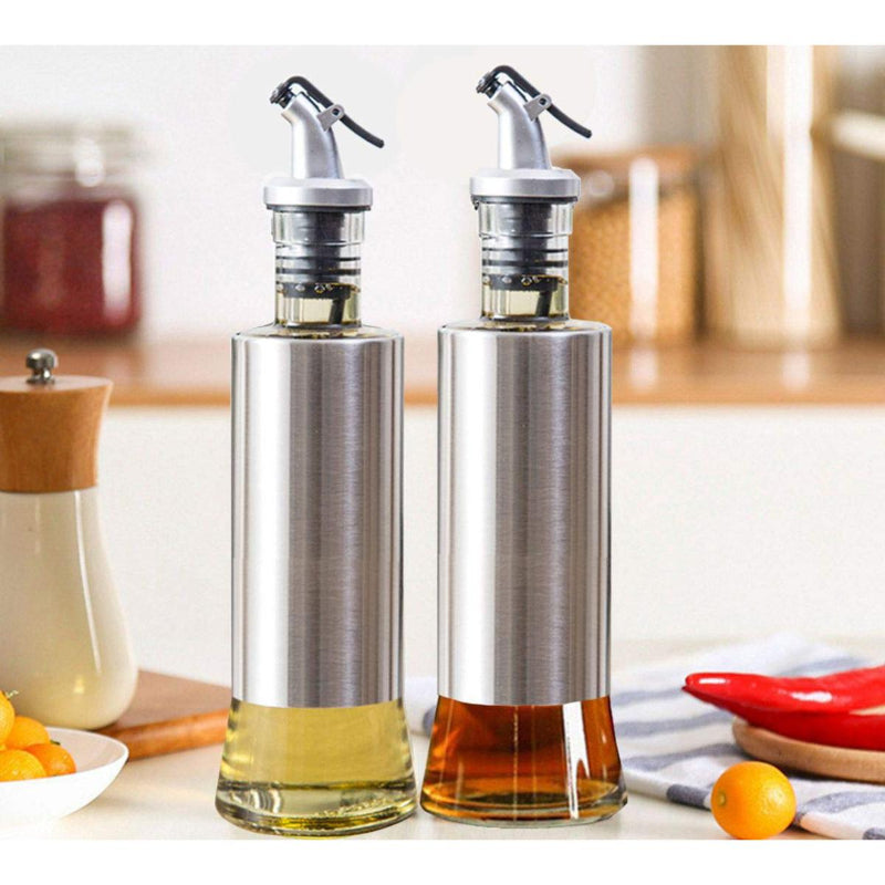 500ml high-quality stainless-steel covered smart glass oil bottle