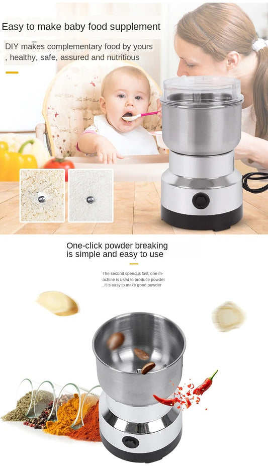 NIMA Electric Stainless Steel Spice Coffee Grain Herb Grinder Crusher Machine