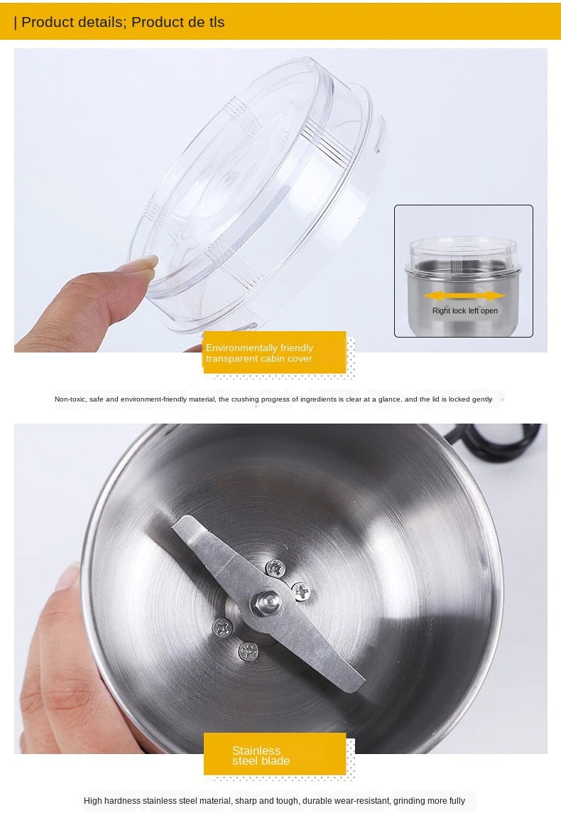 NIMA Electric Stainless Steel Spice Coffee Grain Herb Grinder Crusher Machine